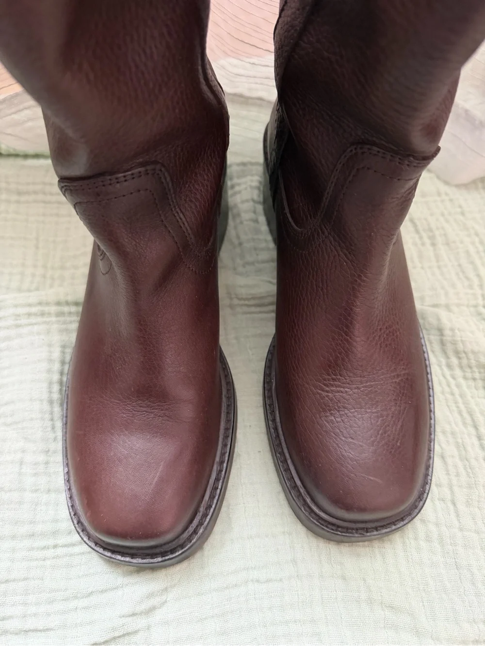 Frye Women's Kate Pull On Leather Boots in Dark Brown